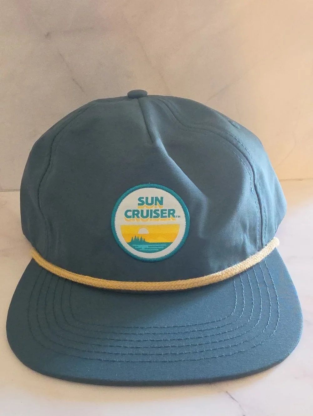 Sun Cruiser Teal Rope-Detail Cap